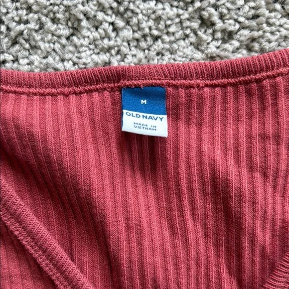 Women's Sleeveless V-Neck Top - Red - Picture 2 of 5